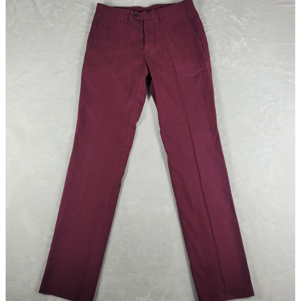 Todd Snyder Chino Pants Men's 30x34 Red Flat‎ Front 100% Cotton Casual Comfort